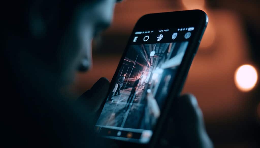 Fiatal férfi a telefonját tartja a kezében és egy képet vizsgál. Magánnyomozó képzés, Pannon Kincstár szakmai cikk